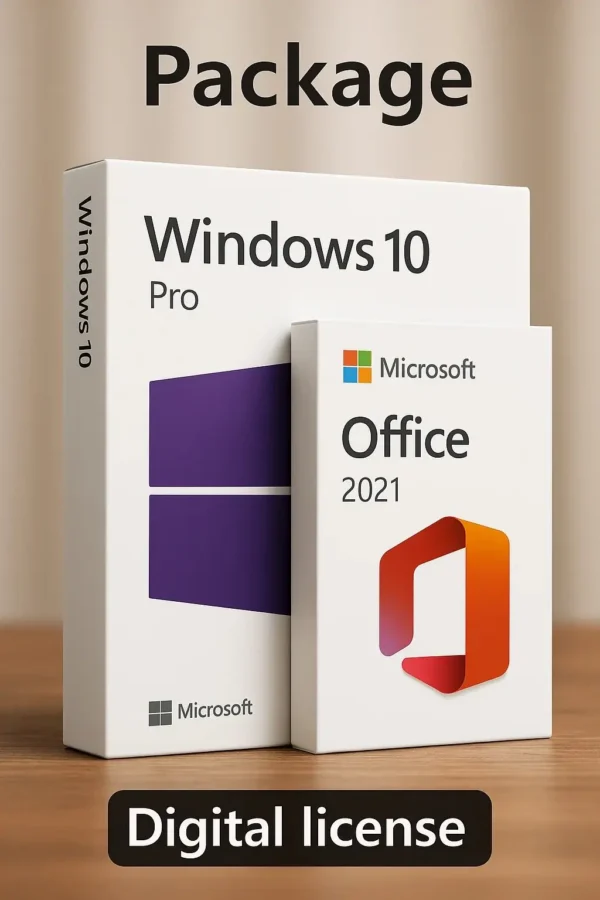 Microsoft Windows 10 Pro + Microsoft Office 2021 Pro Plus