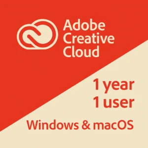 Creative Cloud I 1 year I 1 user I Windows & MacOS I